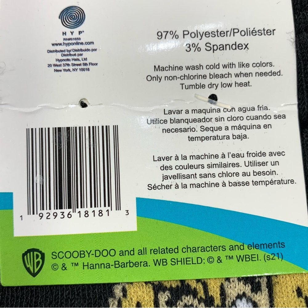 Scooby-Doo Shaggy the Mystery Machine Black Socks 3 Pairs Total NWT Size 6-12 - Picture 4 of 4